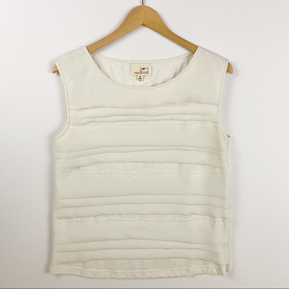 Anthropologie Tops - ANTHROPOLOGIE Redbird Cream Shell Top M